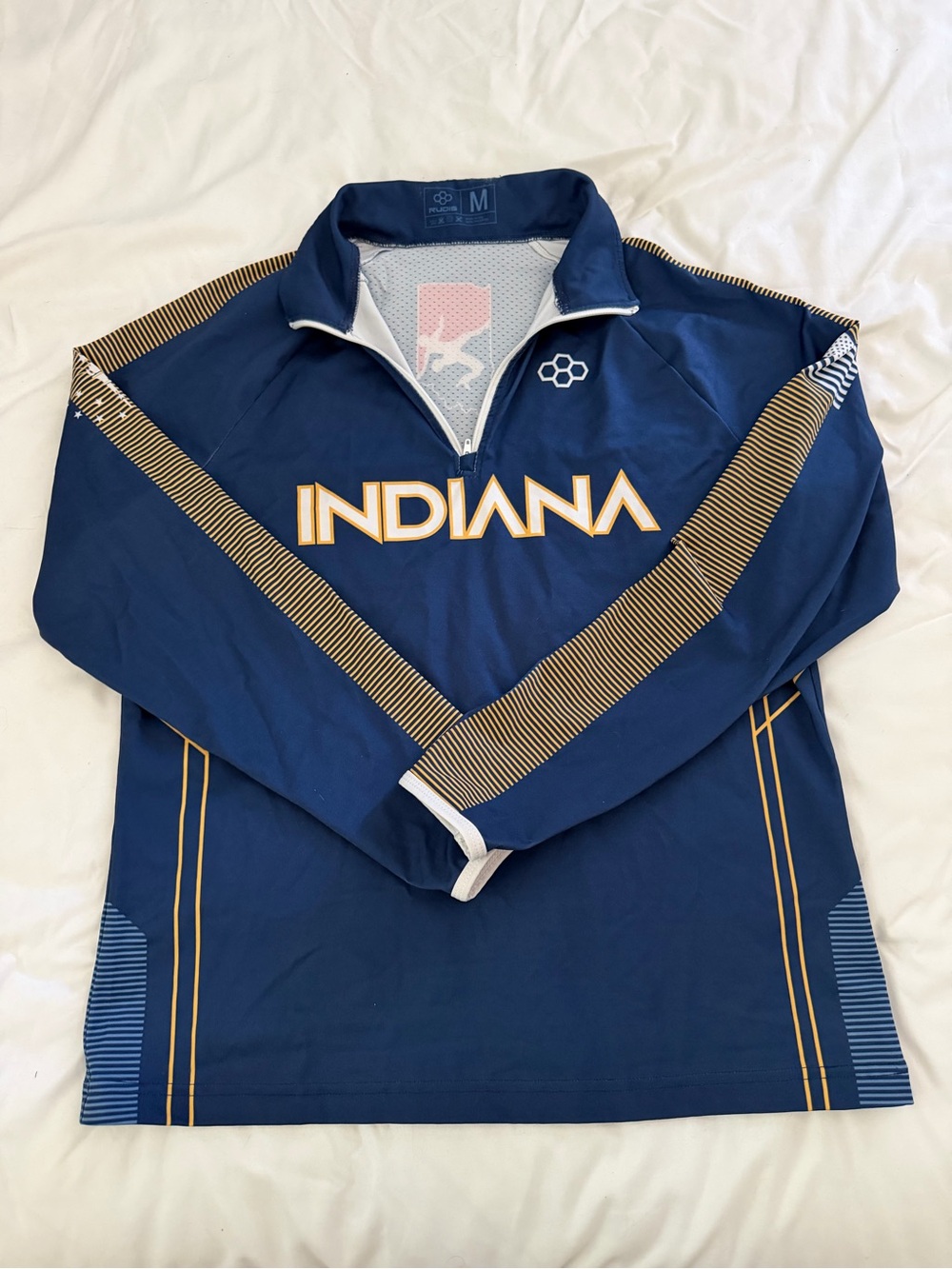 Indiana Navy & Gold Lightweight Quarter-Zip Shirt Jacket